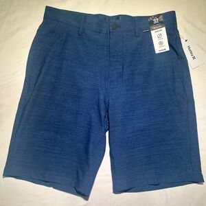Hurley Dri Cutback 21” Short Blue flat front Stretch Quick Dry NWT